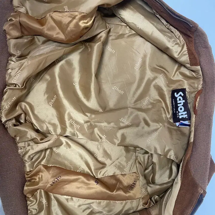 [BUNJANG] Schott 327 Suede Bomber Leather Jacket / 쇼트 schott 327 스웨이드 봄버 가죽자켓 40(100-110)