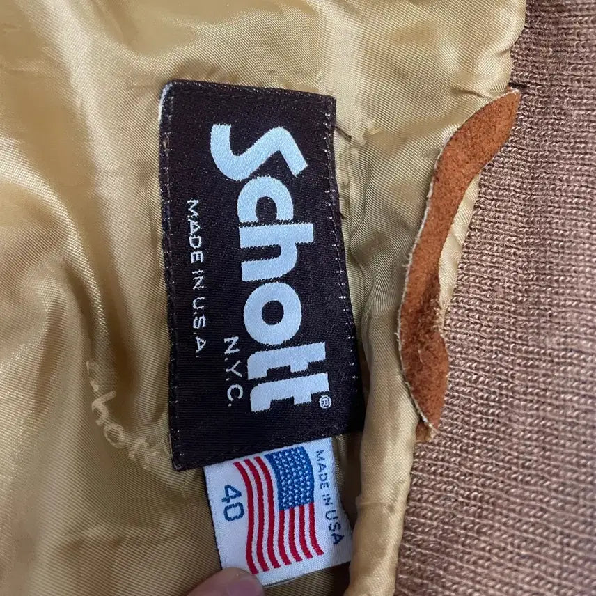 [BUNJANG] Schott 327 Suede Bomber Leather Jacket / 쇼트 schott 327 스웨이드 봄버 가죽자켓 40(100-110)