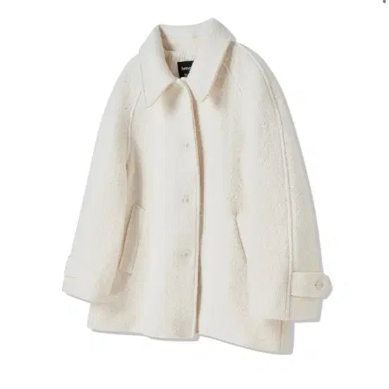[BUNJANG] Awesome Studio Wool Boucle Half Coat Ivory / 어썸스튜디오 울 부클 하프 코트 아이보리