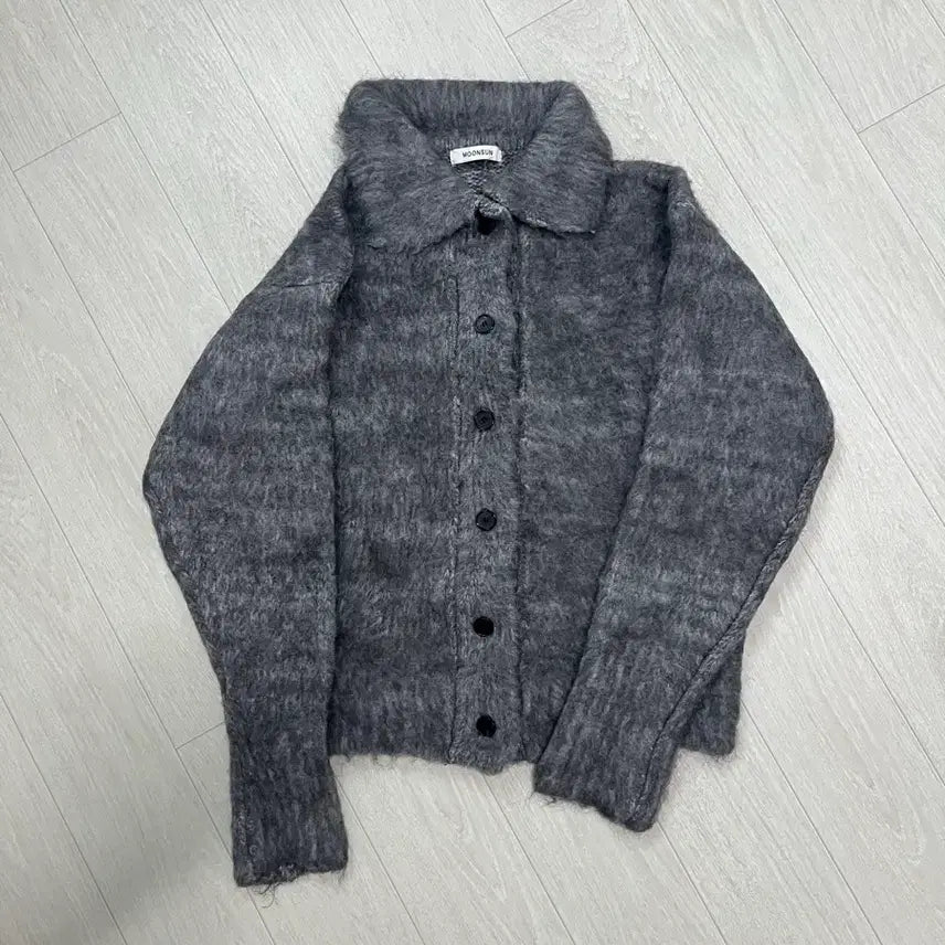 [BUNJANG] Moonsun Alpaca Cardigan Gray / 문선 알파카 가디건 그레이