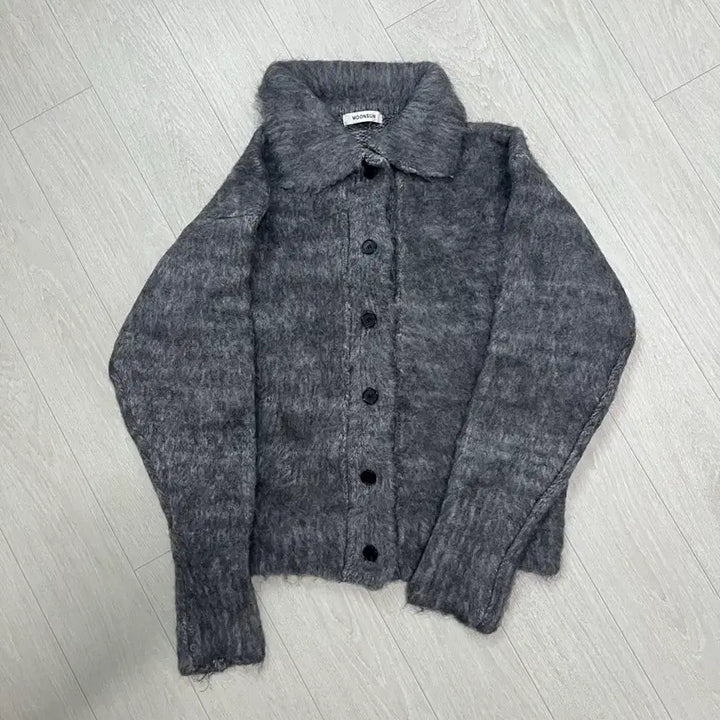 [BUNJANG] Moonsun Alpaca Cardigan Gray / 문선 알파카 가디건 그레이