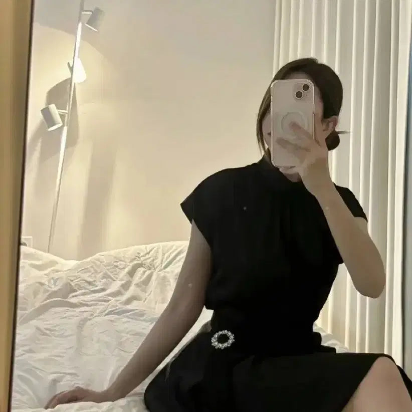 [BUNJANG] Imported Drape Cubic Silk Mini Skirt / [새상품/고퀄/수입의류]드레이프 큐빅 실크 미니 스커트