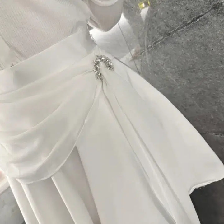 [BUNJANG] Imported Drape Cubic Silk Mini Skirt / [새상품/고퀄/수입의류]드레이프 큐빅 실크 미니 스커트