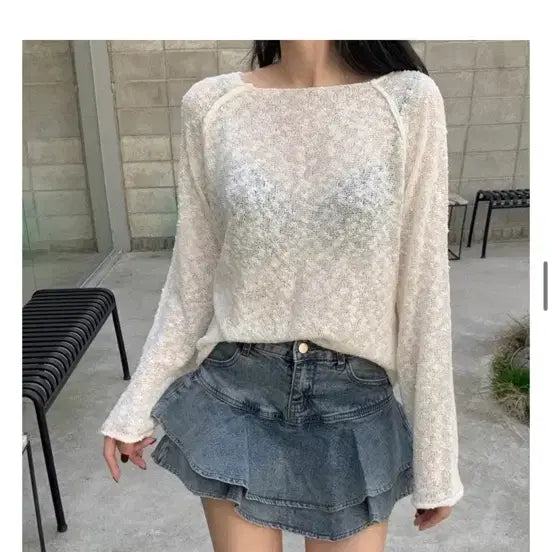 [BUNJANG] Bybeige Popcorn Raglan Boucle Knit / [바이베이지] 시즈 팝콘 나그랑 부클 니트
