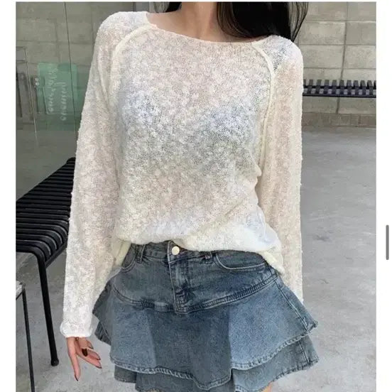 [BUNJANG] Bybeige Popcorn Raglan Boucle Knit / [바이베이지] 시즈 팝콘 나그랑 부클 니트