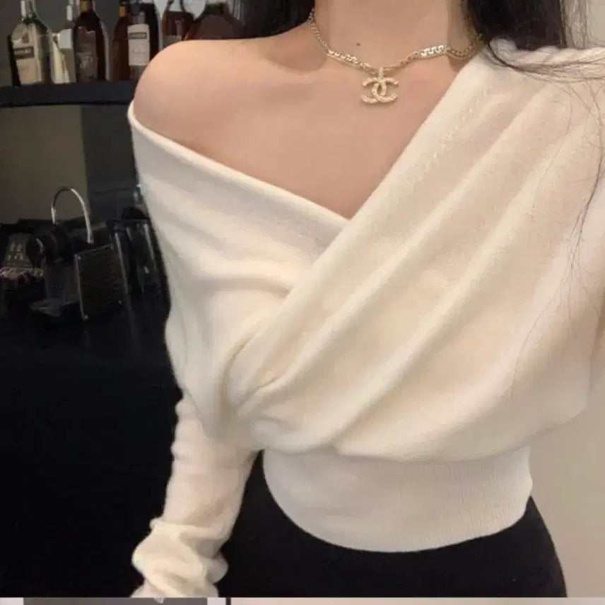 [BUNJANG] Gaori Lab Knit Top / 가오리 랩니트