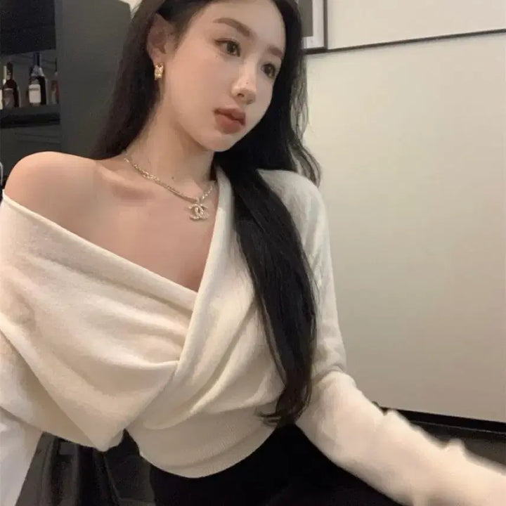 [BUNJANG] Gaori Lab Knit Top / 가오리 랩니트