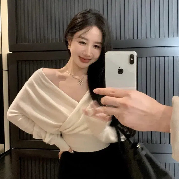 [BUNJANG] Gaori Lab Knit Top / 가오리 랩니트