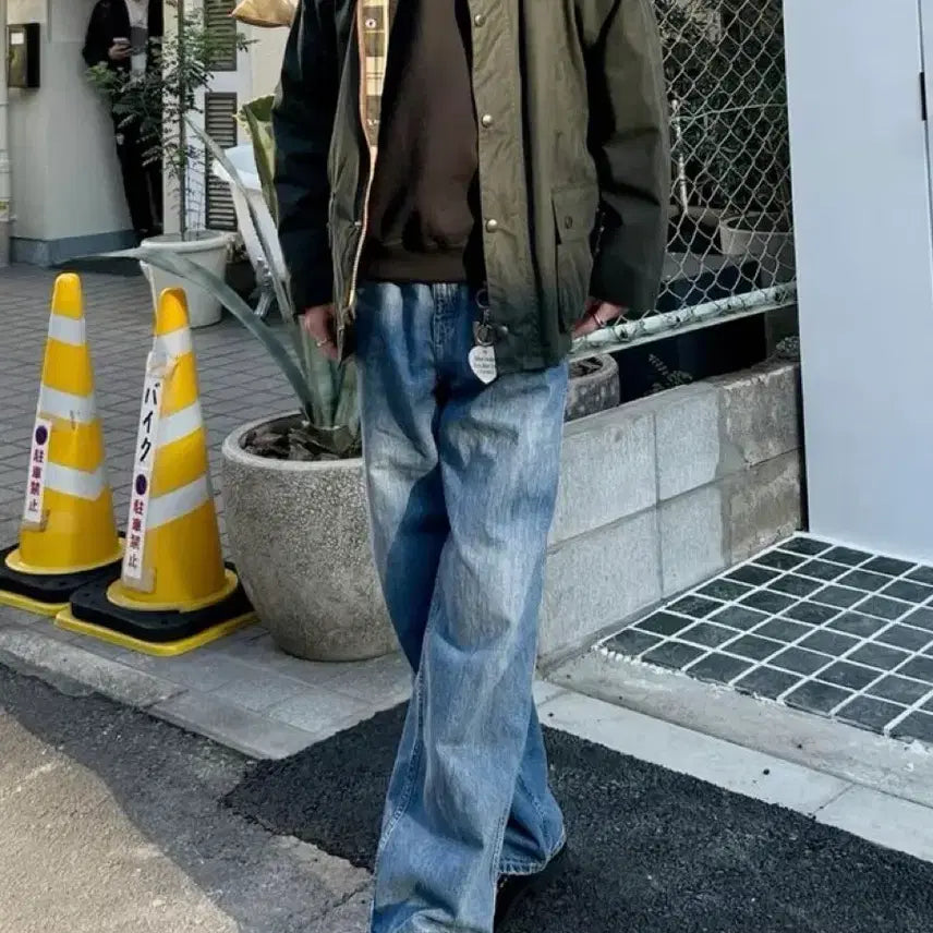 [BUNJANG] Barbour Vintage Washed Waxed Classic Jacket / 바버(Barbour) 빈티지 워시드 왁싱 클래식 자켓