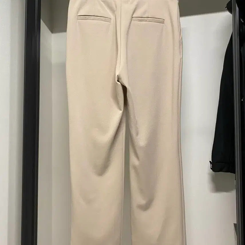 [BUNJANG] Beige Elastic Waist Pants / 베이지 뒷밴딩 바지