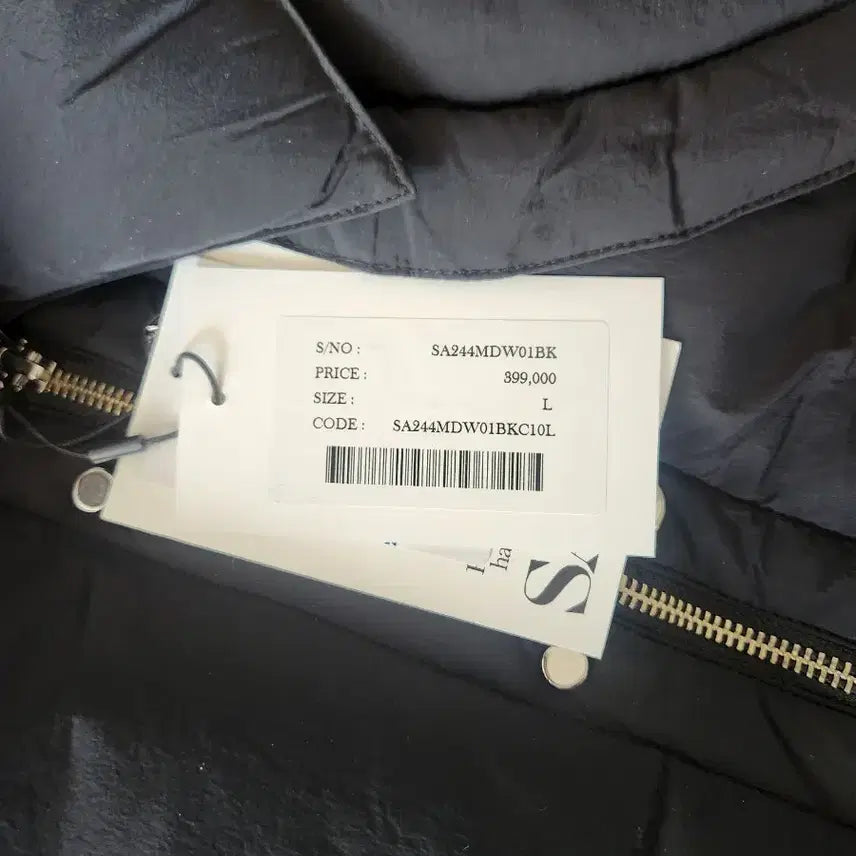 [BUNJANG] Setter Leiche Two-Tone Duck Down Goose Padding Black L / 세터 레체 투톤 덕다운 구스 패딩 블랙 L