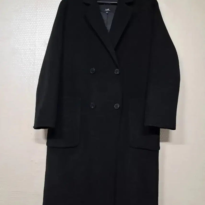 [BUNJANG] LAP STUDIO Black Double Wool Long Coat / LAP STUDIO 블랙 더블 모직 롱 코트