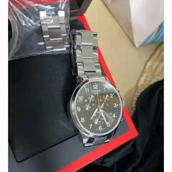 [BUNJANG] Tissot Chrono XL Black Metal Watch / 티쏘 크로노 XL 블랙 메탈 시계