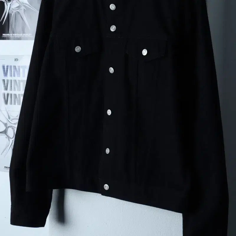 [BUNJANG] L Newbie Jacket Black / (L) 뉴비 집업 바람막이 점퍼자켓 트러커 블랙 면 아메카지-1738A