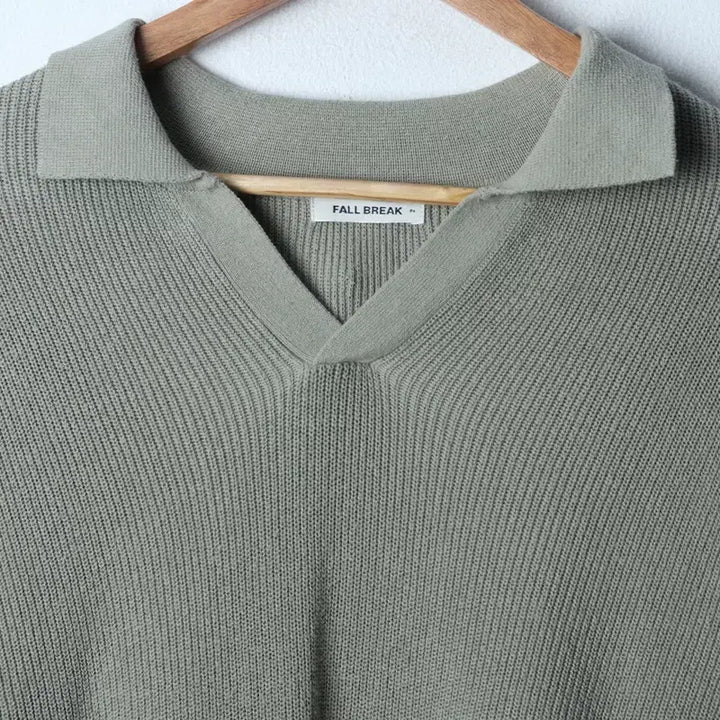 [BUNJANG] Paul Break Oversized V-Neck Knit Sweater / (XL-2XL) 폴브레이크 니트 오버핏 브이넥 그린 놈코어-173B8