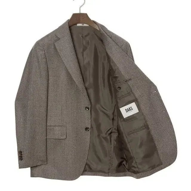 [BUNJANG] DAKS Beige Brown Check Wool Jacket / 닥스 DAKS 베이지 브라운 체크 울 자켓