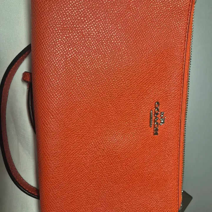 [BUNJANG] Coach Orange Mini Shoulder Bag / 코치 오렌지색  지갑가방(미니숗더백) + 더스트백