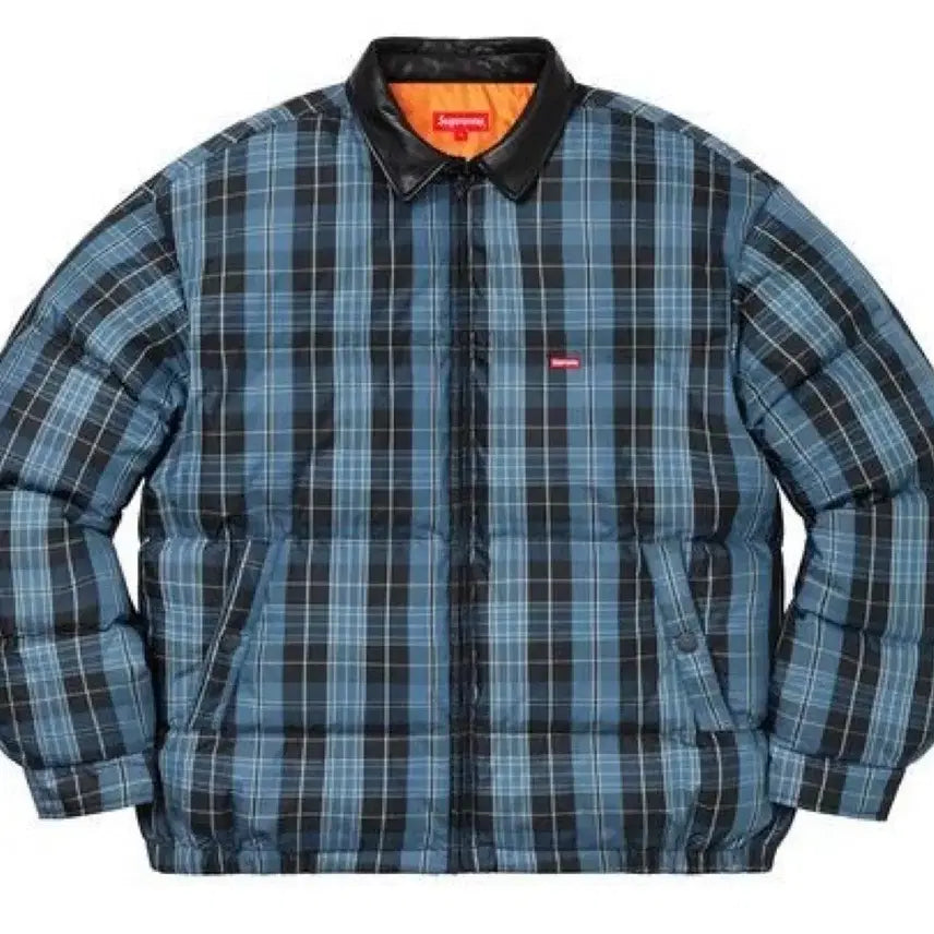 [BUNJANG] Supreme Leather Collar Padded Jacket XL / [XL] 슈프림 레더카라 패딩 체크