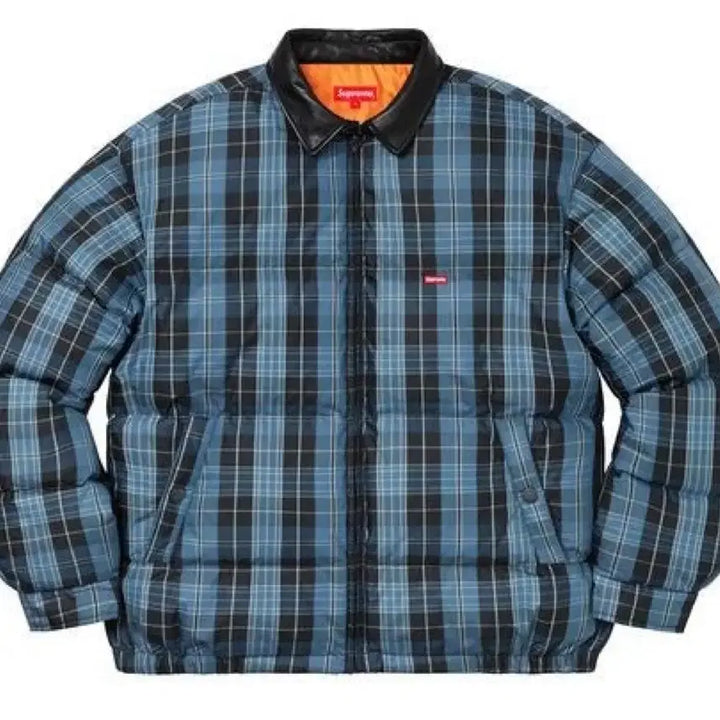 [BUNJANG] Supreme Leather Collar Padded Jacket XL / [XL] 슈프림 레더카라 패딩 체크