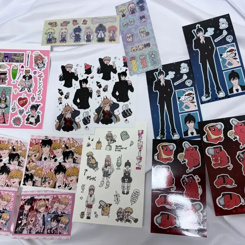 [BUNJANG] Chainsaw Man Sticker / 체인소맨 비공굿 스티커 프리쿠라 통판 스티커