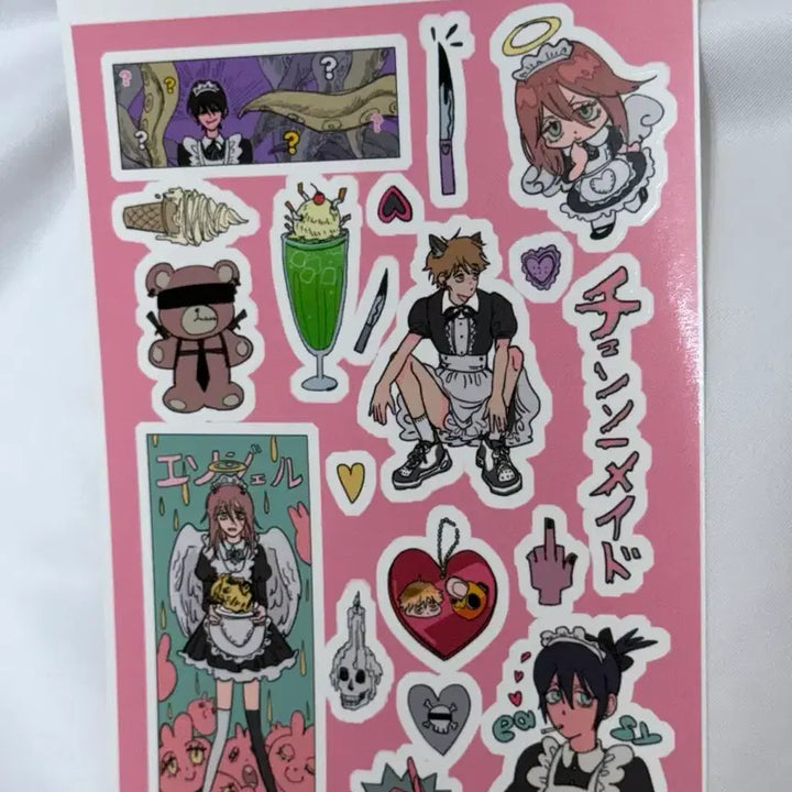 [BUNJANG] Chainsaw Man Sticker / 체인소맨 비공굿 스티커 프리쿠라 통판 스티커