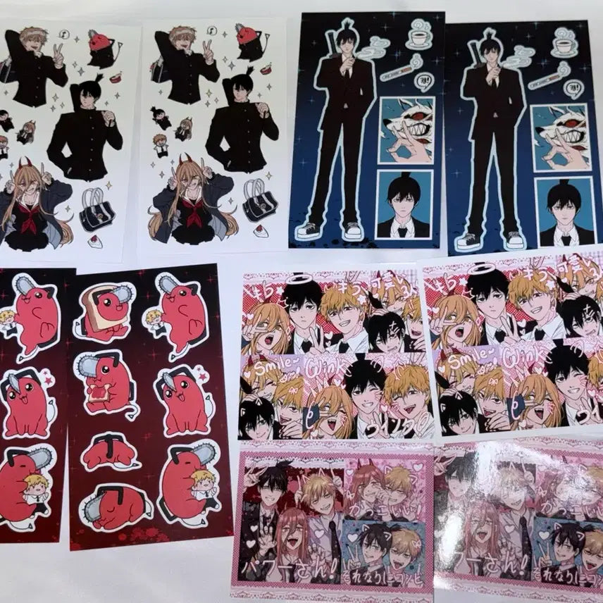 [BUNJANG] Chainsaw Man Sticker / 체인소맨 비공굿 스티커 프리쿠라 통판 스티커