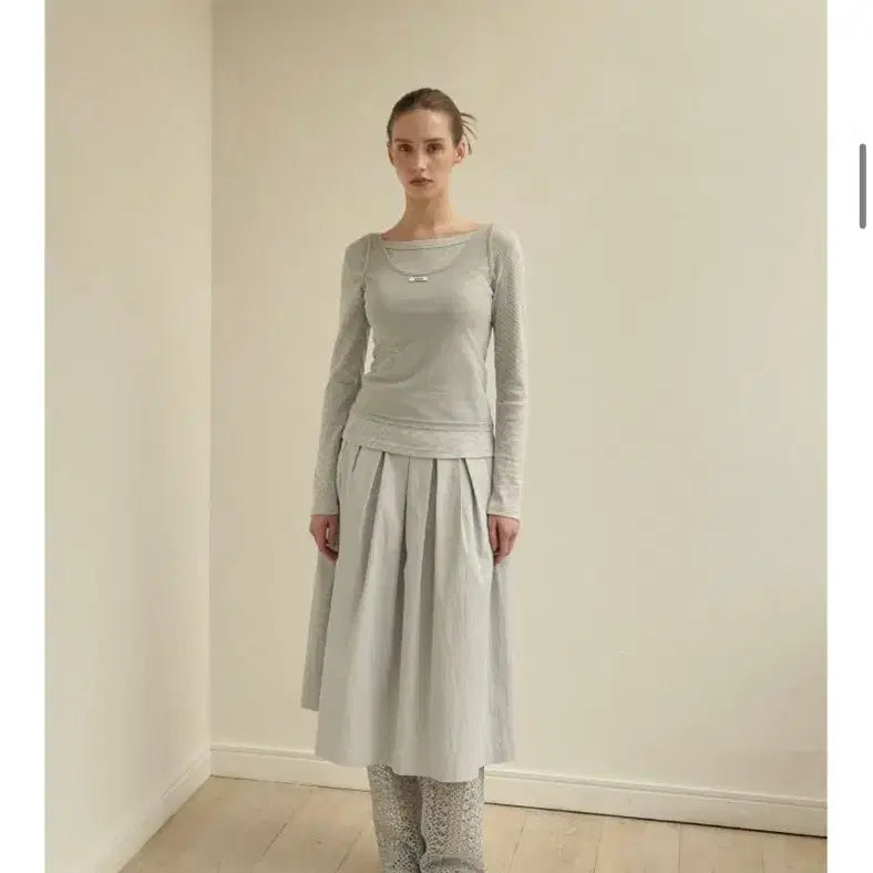 [BUNJANG] Auro Skirt (Pale Blue) / 아우로 스커트(페일블루)