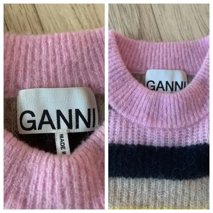 [BUNJANG] Unbranded Striped Knit Sweater / 가니 알파카울혼방 스트라이프 니트스웨터