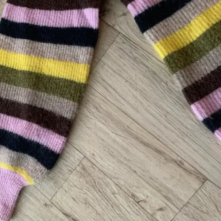 [BUNJANG] Unbranded Striped Knit Sweater / 가니 알파카울혼방 스트라이프 니트스웨터