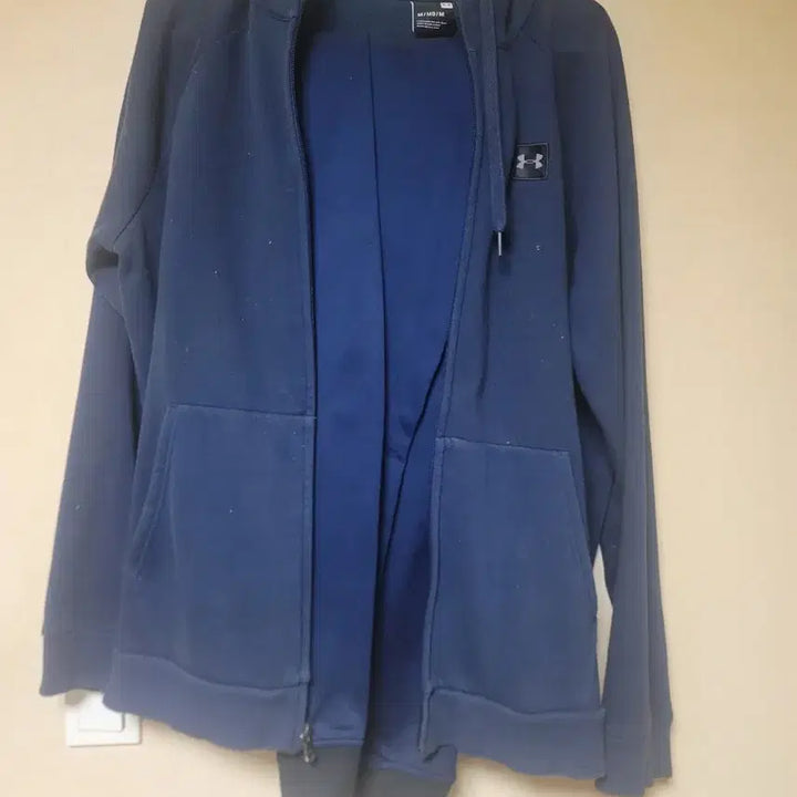 [BUNJANG] Under Armour Navy Hooded Zip-up Jacket (M) / 언더아머 네이비 후드집업 M