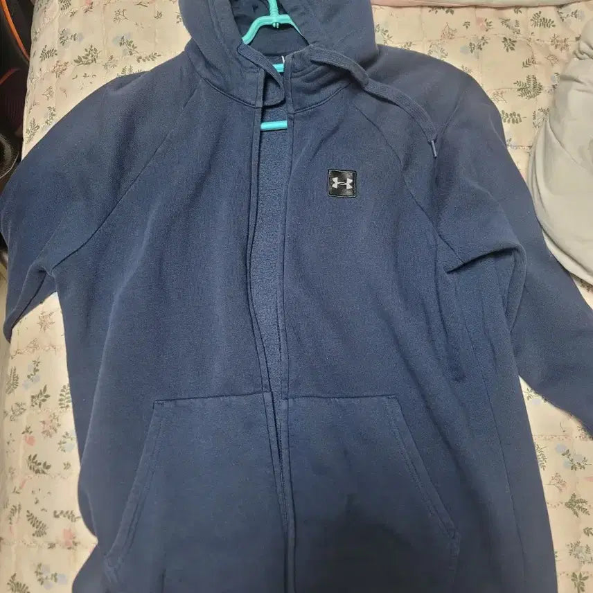 [BUNJANG] Under Armour Navy Hooded Zip-up Jacket (M) / 언더아머 네이비 후드집업 M