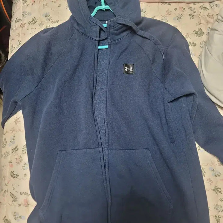 [BUNJANG] Under Armour Navy Hooded Zip-up Jacket (M) / 언더아머 네이비 후드집업 M