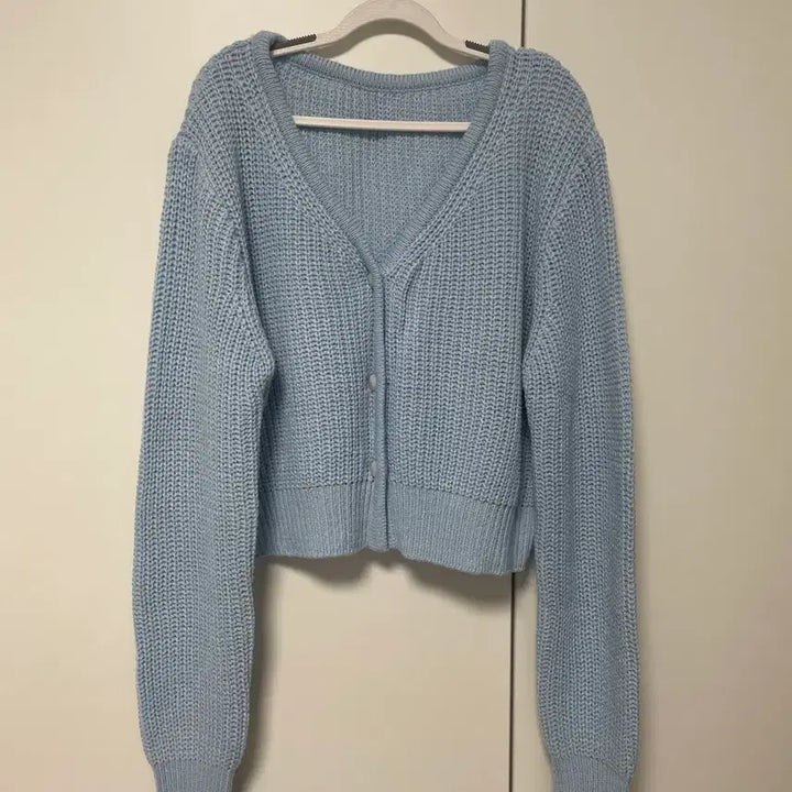[BUNJANG] Hazzi Crop Cardigan - Sky Blue / 새제품) 하찌 크롭 가디건 하늘