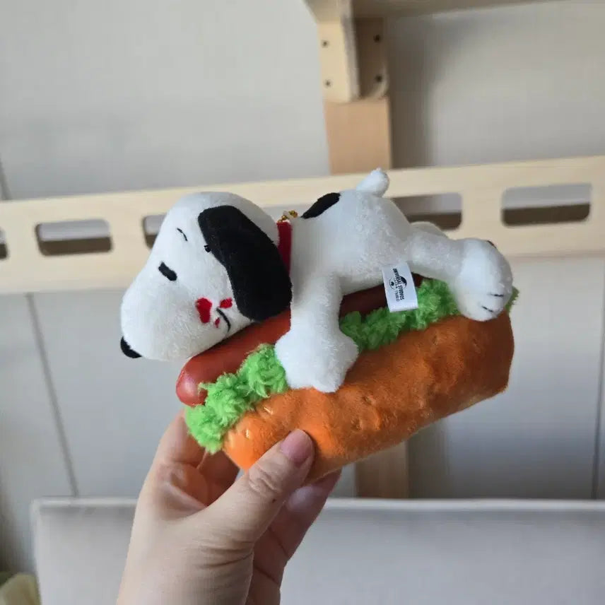 [BUNJANG] Snoopy Hotdog Plush Keychain / 스누피 핫도그 인형 키링