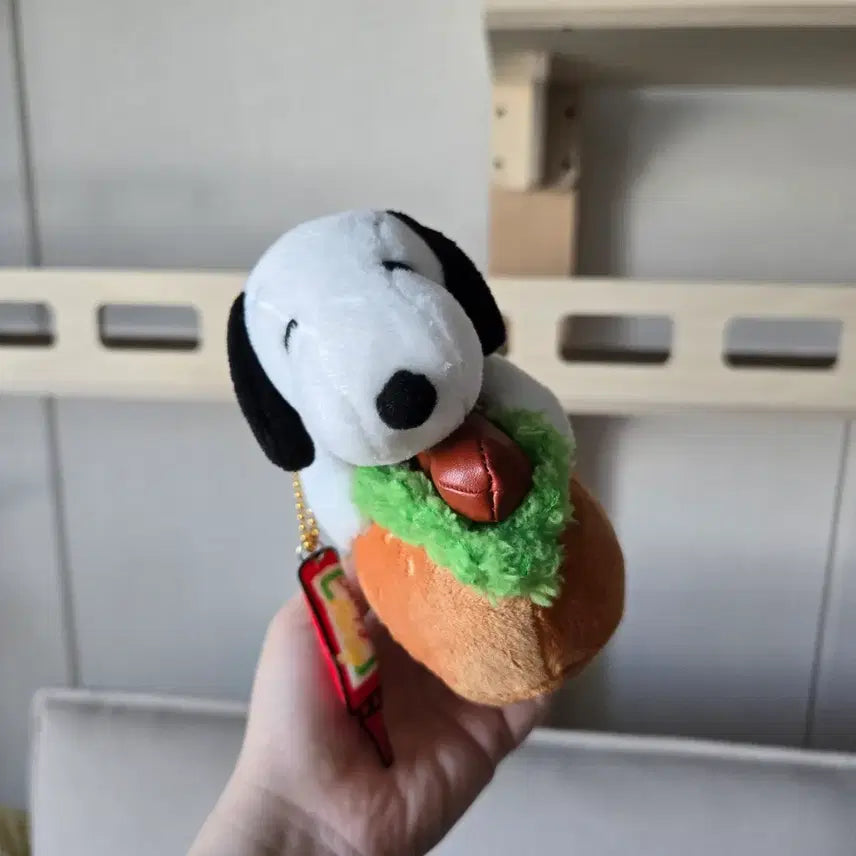 [BUNJANG] Snoopy Hotdog Plush Keychain / 스누피 핫도그 인형 키링