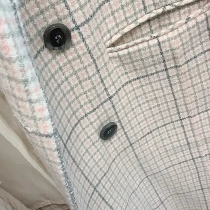[BUNJANG] Olive des Olive Pink Gray Check Coat / 올리브데스올리브 코트