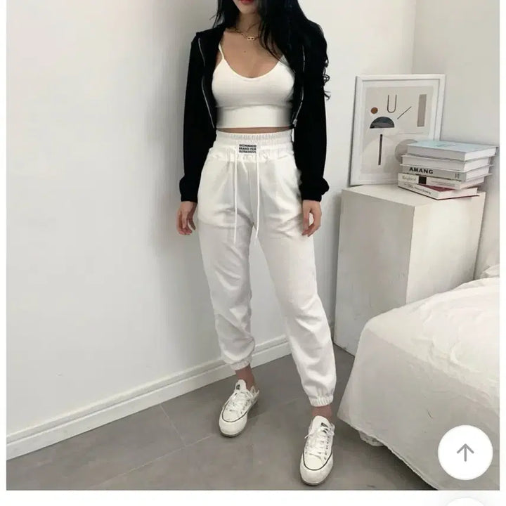 [BUNJANG] White Fleece Jogger Pants / 새제품) 기모조거팬츠 화이트