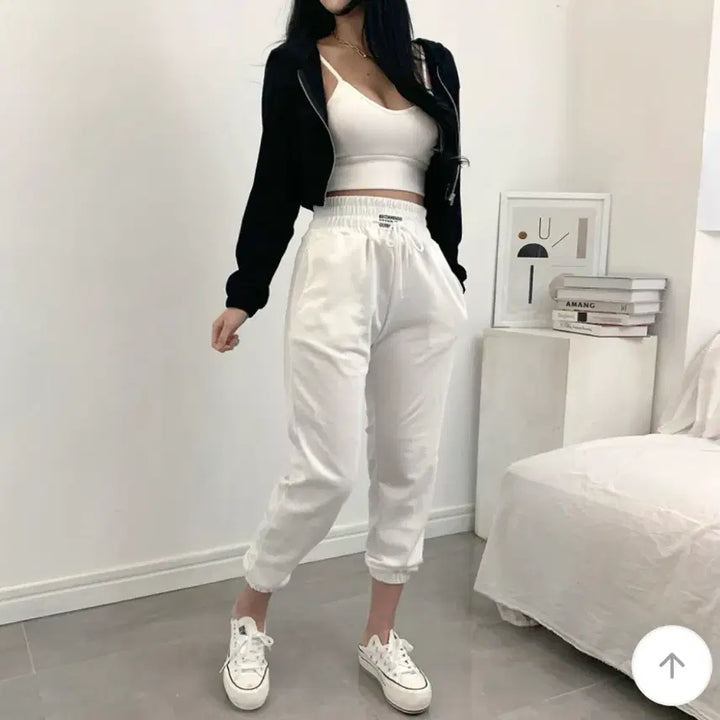 [BUNJANG] White Fleece Jogger Pants / 새제품) 기모조거팬츠 화이트