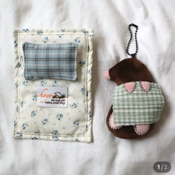 [BUNJANG] Oyo Blueberry Mole Keyring &amp; Coaster Set / 오요 블루베리 이불 두더지 키링(코스터 set)