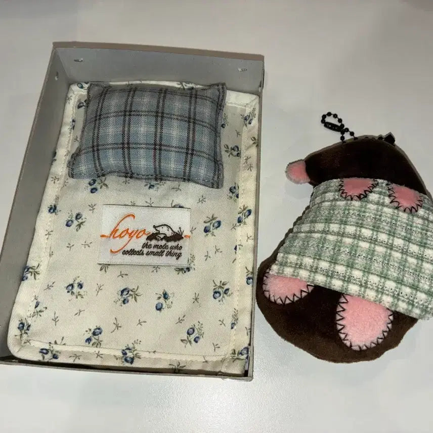 [BUNJANG] Oyo Blueberry Mole Keyring &amp; Coaster Set / 오요 블루베리 이불 두더지 키링(코스터 set)
