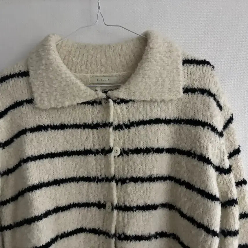 [BUNJANG] J.ELLIS Ivory Striped Cardigan / J.ELLIS 스트라이프 가디건 아이보리