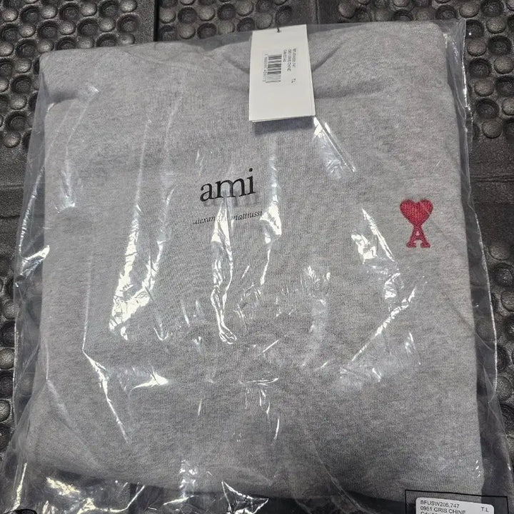 [SOLD OUT] 아미 스몰 하트 로고 후드티 그레이 L