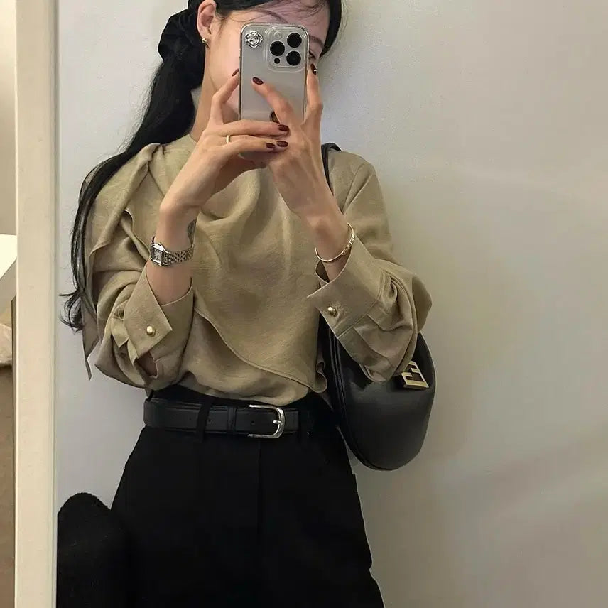 [BUNJANG] Silk Tie Blouse / 새상품 / 실크 타이 블라우스 판매합니다