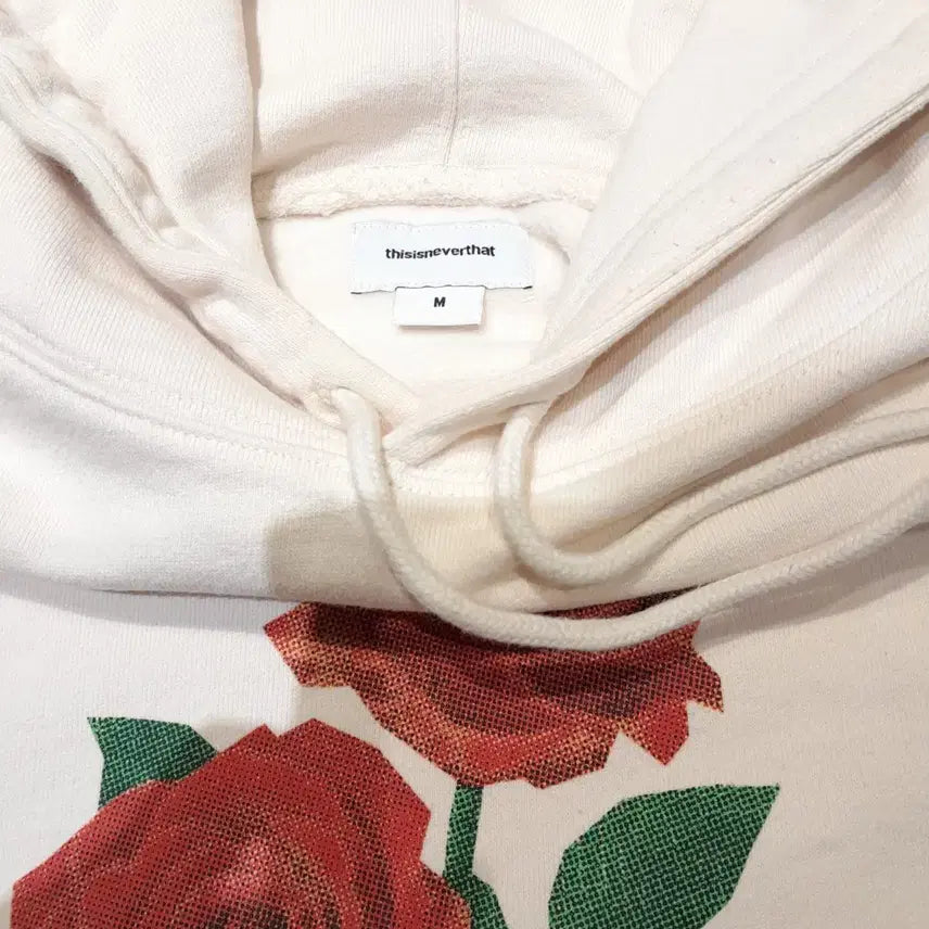 [BUNJANG] thisisneverthat Rose Flower Hoodie Ivory (M) / 디스이즈네버댓 로즈 플라워 후드 아이보리 (M)