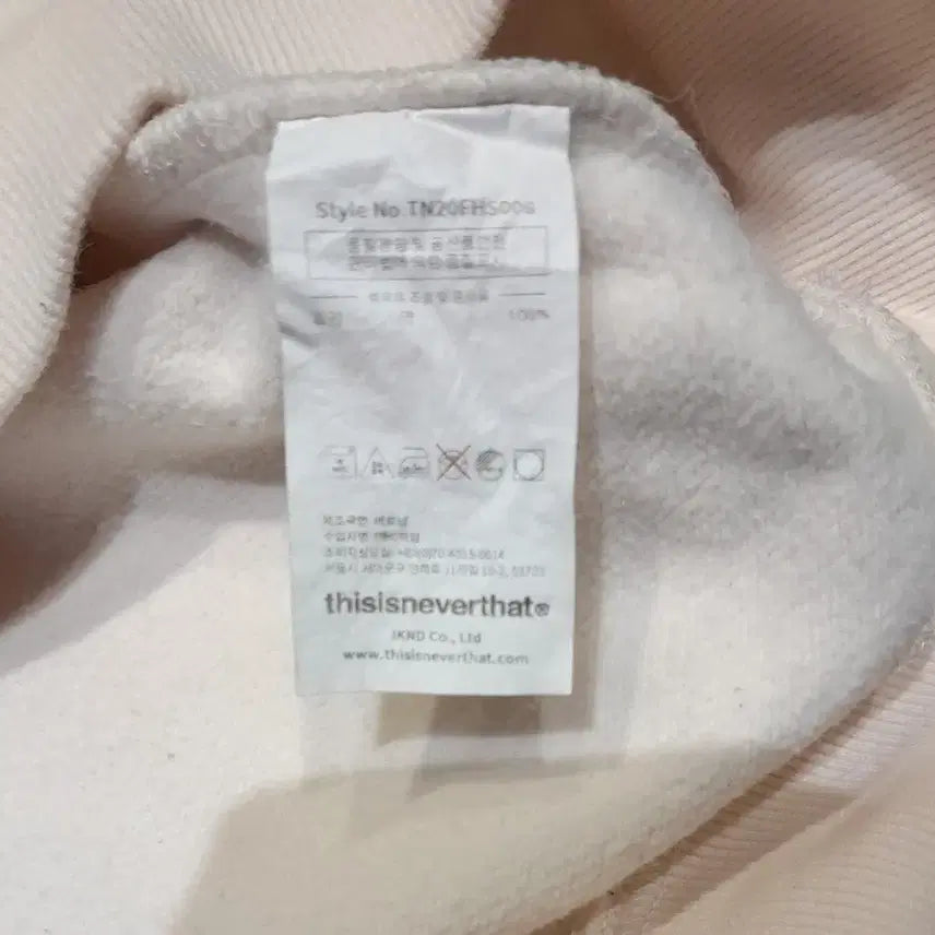 [BUNJANG] thisisneverthat Rose Flower Hoodie Ivory (M) / 디스이즈네버댓 로즈 플라워 후드 아이보리 (M)