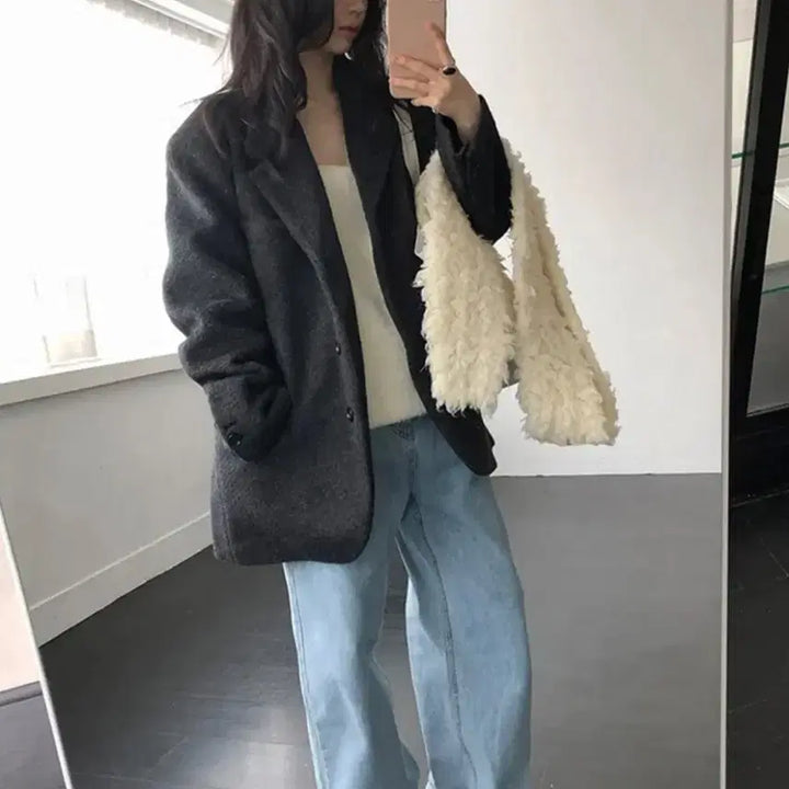 [BUNJANG] Maybebaby Light Wash Denim Wide Pants / 메이비베이비 데님 연청 팬츠