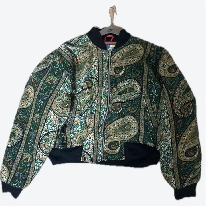 [BUNJANG] Studio Map Paisley Pattern Cropped Bomber Jacket / 일본제품) Studio Map 페이즐리 패턴 숏기장 자켓