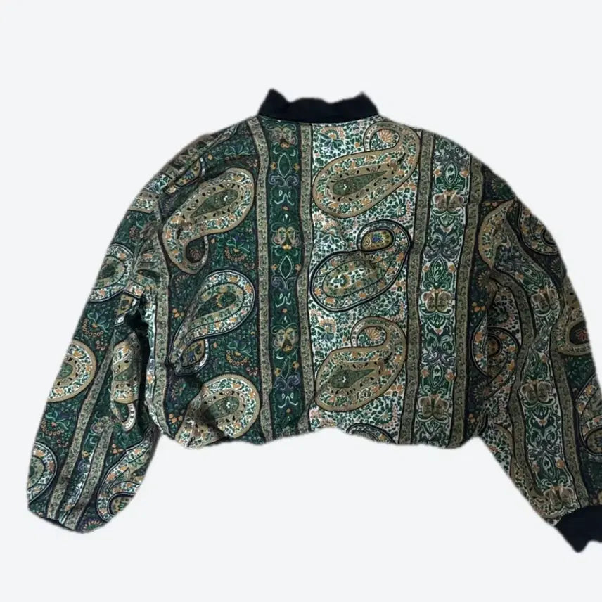 [BUNJANG] Studio Map Paisley Pattern Cropped Bomber Jacket / 일본제품) Studio Map 페이즐리 패턴 숏기장 자켓