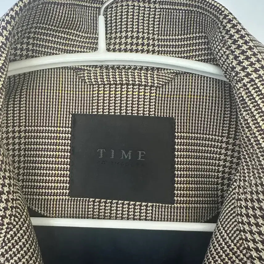 [BUNJANG] TIME Check Trench Coat - 105 / TIME 타임 체크 트렌치 코트 105