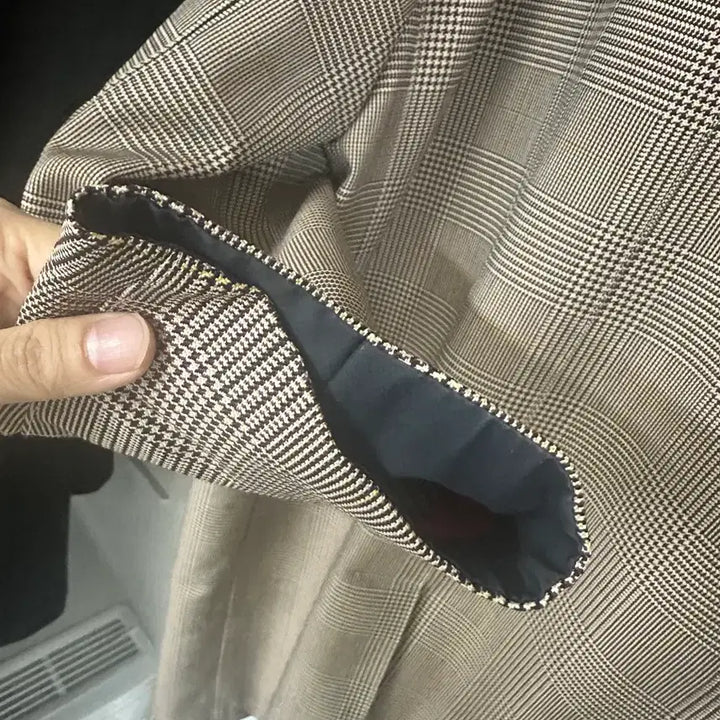 [BUNJANG] TIME Check Trench Coat - 105 / TIME 타임 체크 트렌치 코트 105